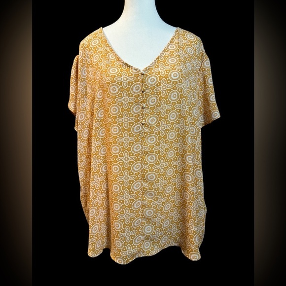 Premise Tops - Premise Golden Geometric Blouse